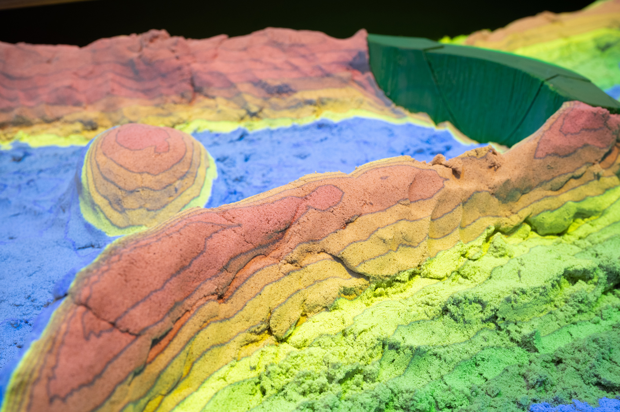 The colorful Sandbox Professor Hack uses for his research