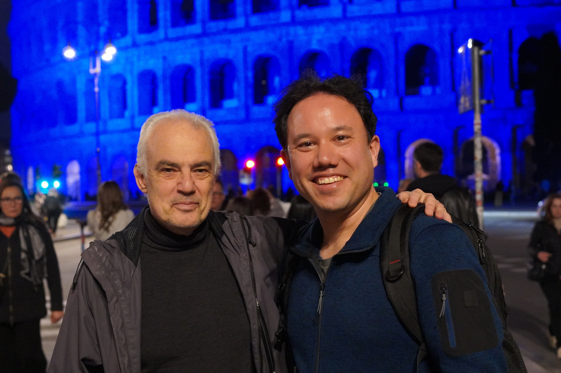 Heiko Rochholz und Sergio Nistico vor dem Colosseum in Rom