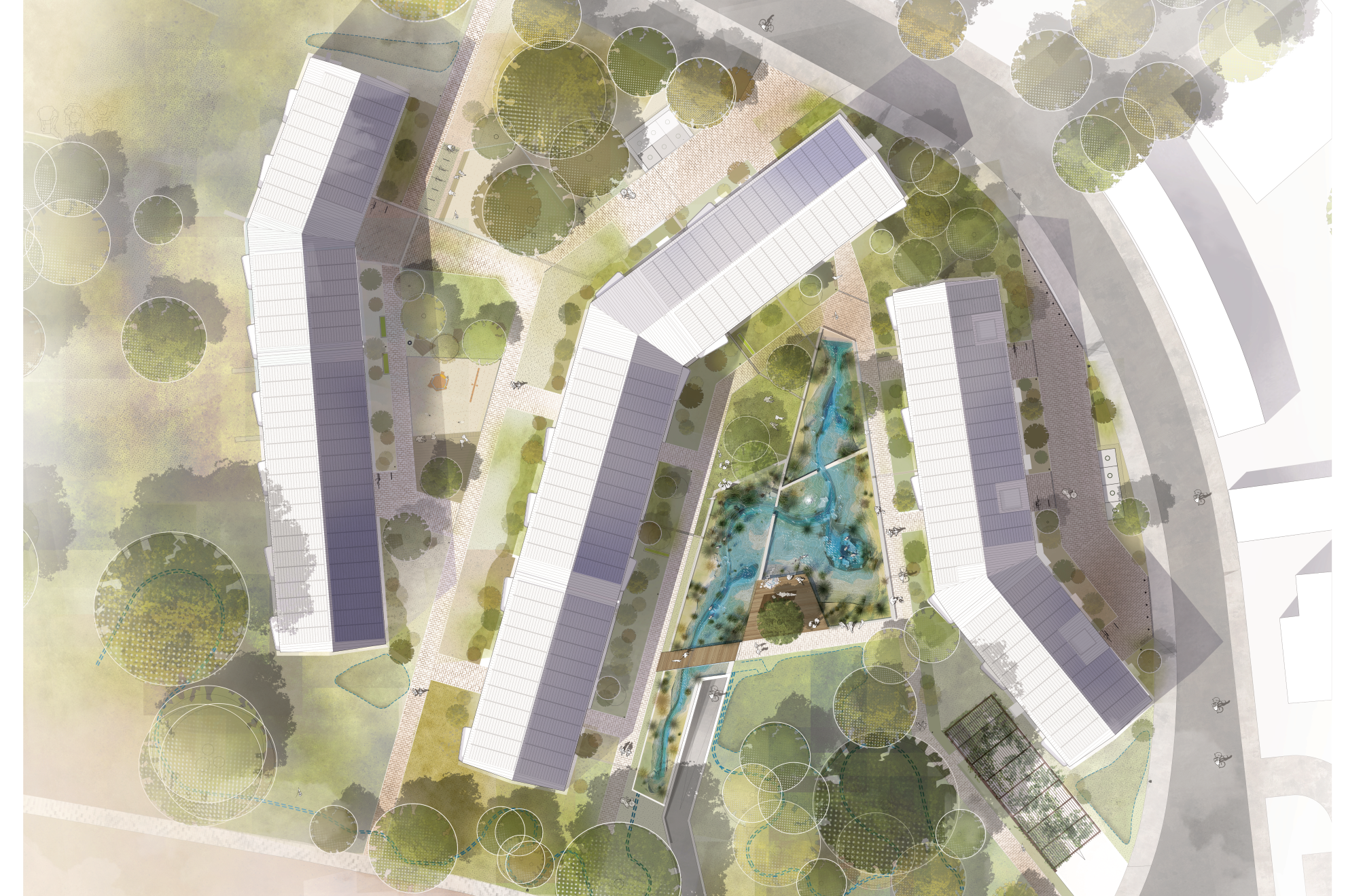 Map of the newly designed residential area Aubuckel