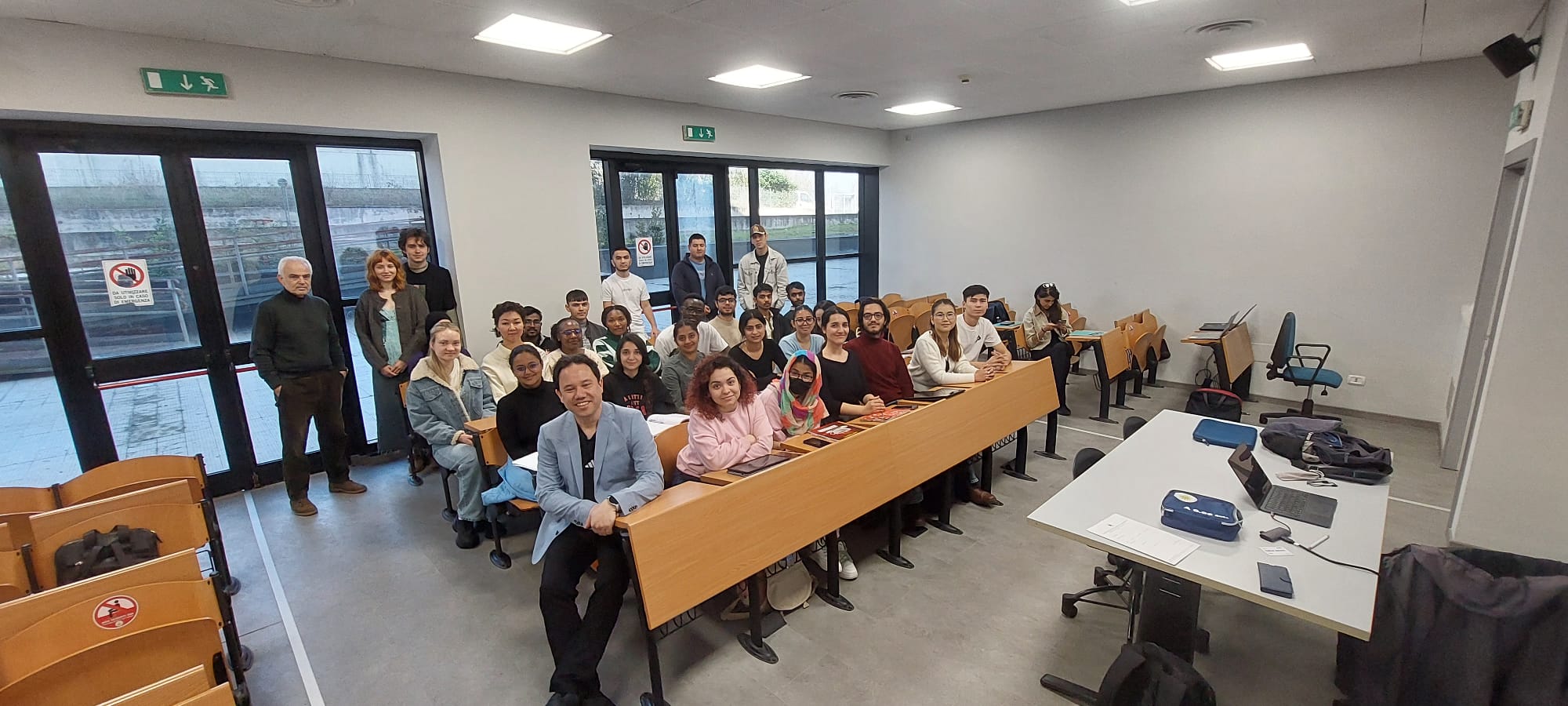 Group of students in the lecture theatre
