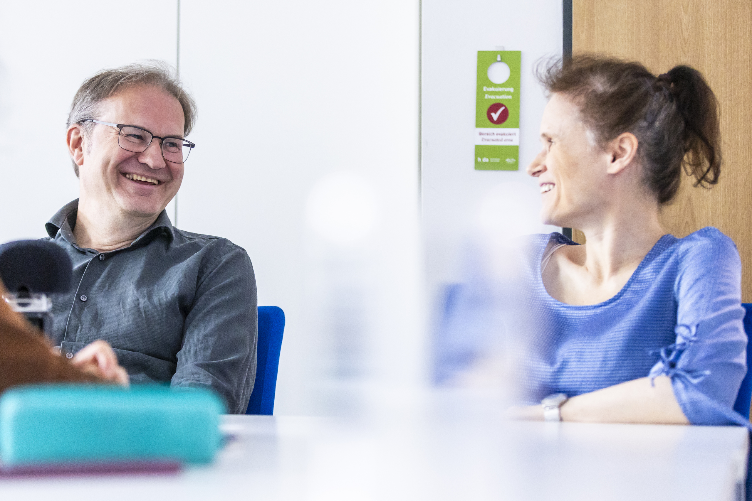 Prof. Frank Schael und Prof. Christina Graf im Gespräch 